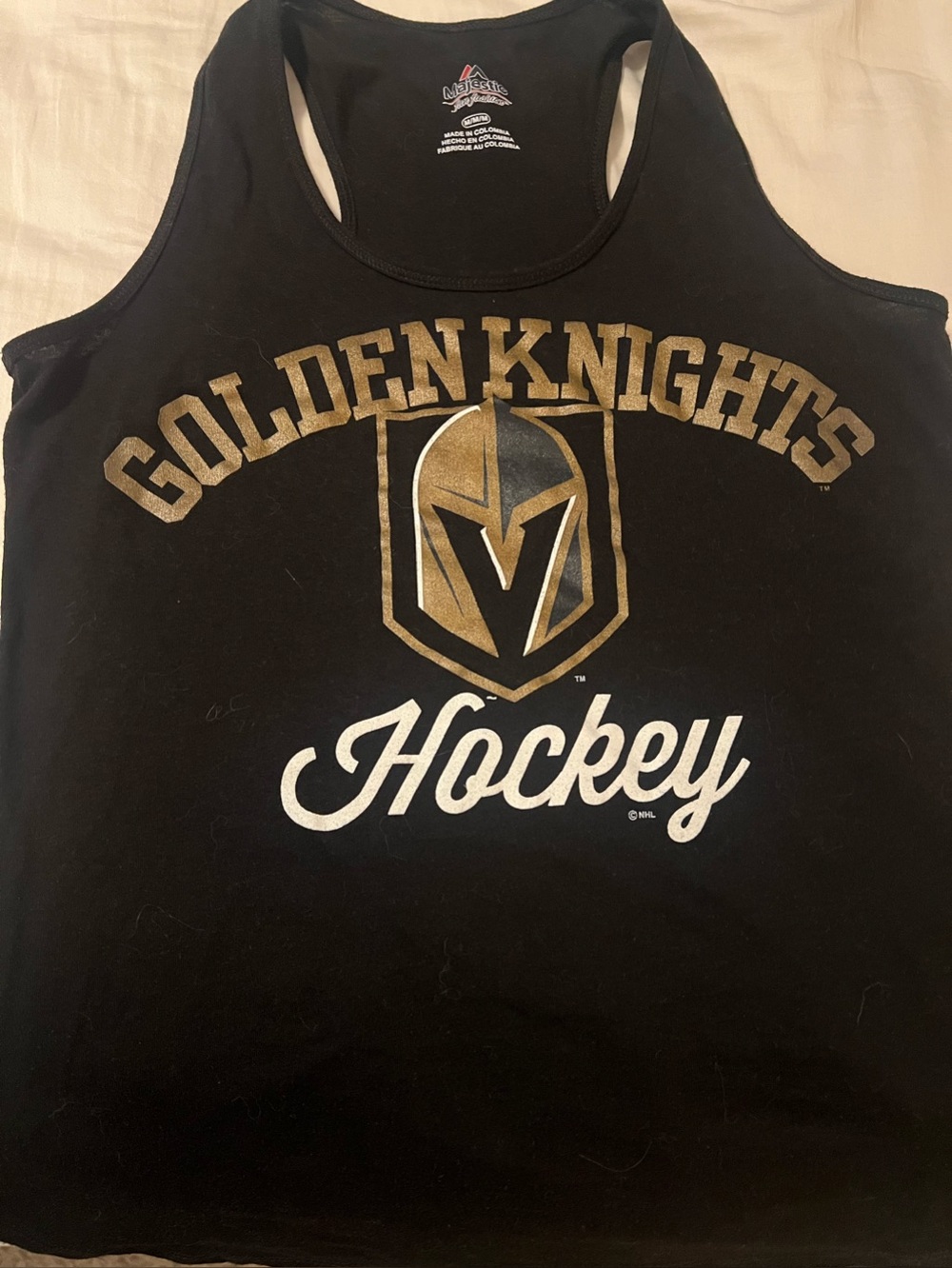 Golden Knights Hockey Black & Gold Tank Top